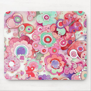 Launisches Mit Blumenmousepad Mousepad