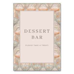 Launisches Pastell-Blumen-Dessertbar-Schild Tischnummer