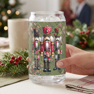 Launisches Patchwork-Weihnachts-Nussknacker-Trio Dosenglas