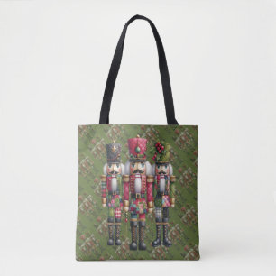 Launisches Patchwork-Weihnachts-Nussknacker-Trio Tasche