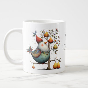 Launisches Rebhuhn in einem Weihnachtsbirnbaum Jumbo-Tasse