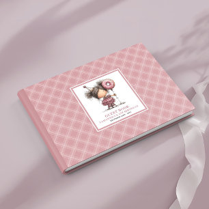 Launisches staubiges rosa Kleinkind Mädchen 4. Geb Gästebuch