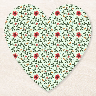 Launisches Volk Florales Schmetterlingsmuster Untersetzer
