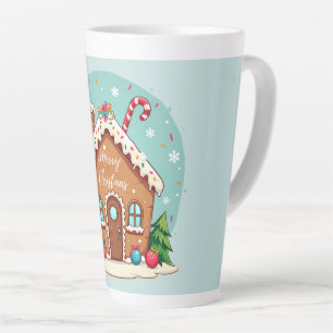 Launisches Weihnachtshaus-Weihnachtsszene Milchtasse