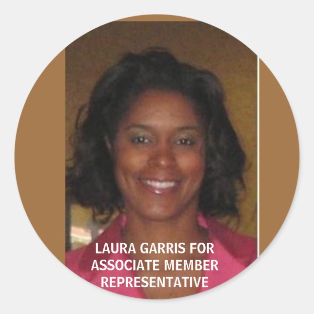 LAURA GARRIS FORASSOCIATE MITGLIEDSVERTRETER RUNDER AUFKLEBER (Vorderseite)