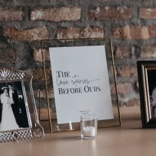 LAURA Gedenktisch-Schild für Hochzeiten und Vera Sockelschild