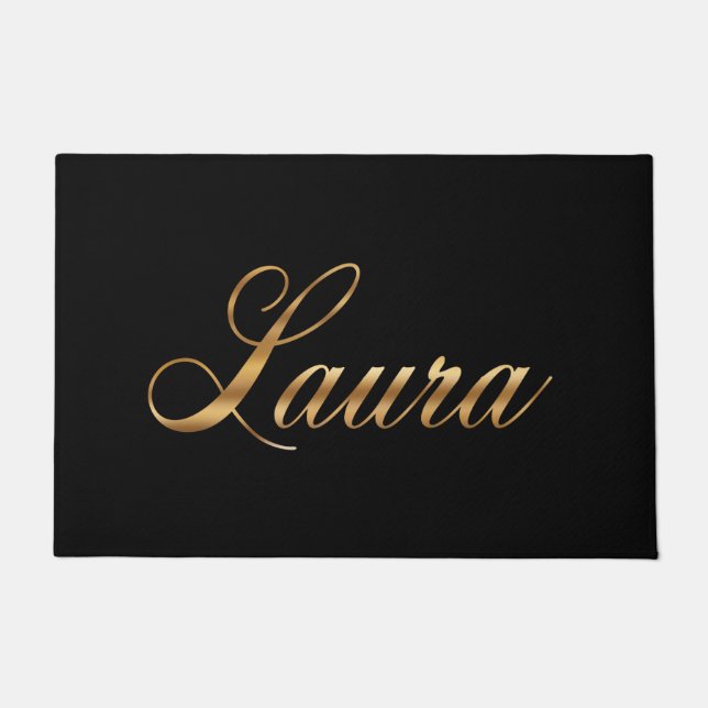 Laura gold Design Lettering Türmatte (Vorderseite)