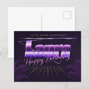 Laura Nom Prénom Anniversaire de la carte postale