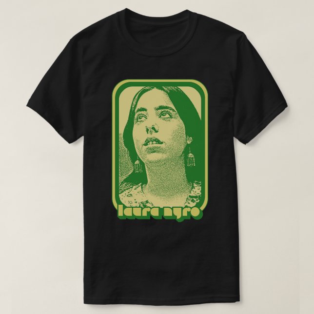 Laura Nyro Retro 70er Style Fan Design T-Shirt (Design vorne)