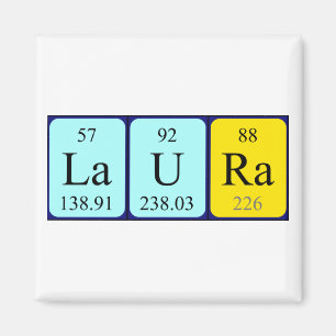 Laura-Periodensystemnamenmagnet Magnet