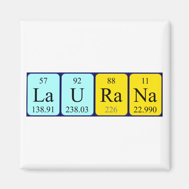 Laurana Magnet für den periodischen Tabellennamen (Vorne)