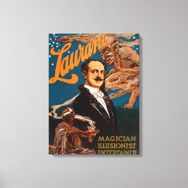 Laurant Magician, Illusionist, Entertainer Magic Leinwanddruck (Vorderseite)
