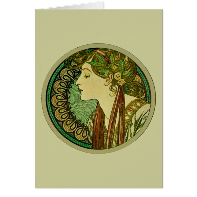 Laurel, Alphonse Mucha Vintager Jugendstil (Vorne)