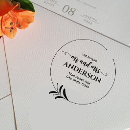 Laurel Future mr und mrs Rücksendeadresse Gummistempel