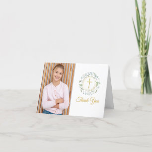 Laurel Garland First Heilige Kommunion Foto Danke