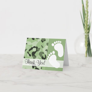 Laurel Green Camouflage; Camouflage Dankeskarte