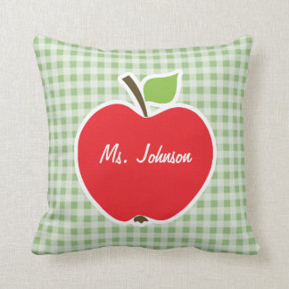 Laurel Green Gingham; Apple Kissen