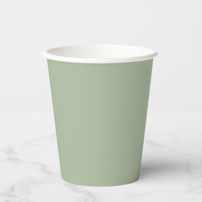 Laurel Green Solid Color Pappbecher (Vorderseite)