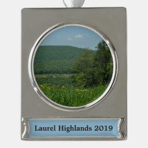 Laurel Highlands Pennsylvania Sommerfotografie Banner-Ornament Silber