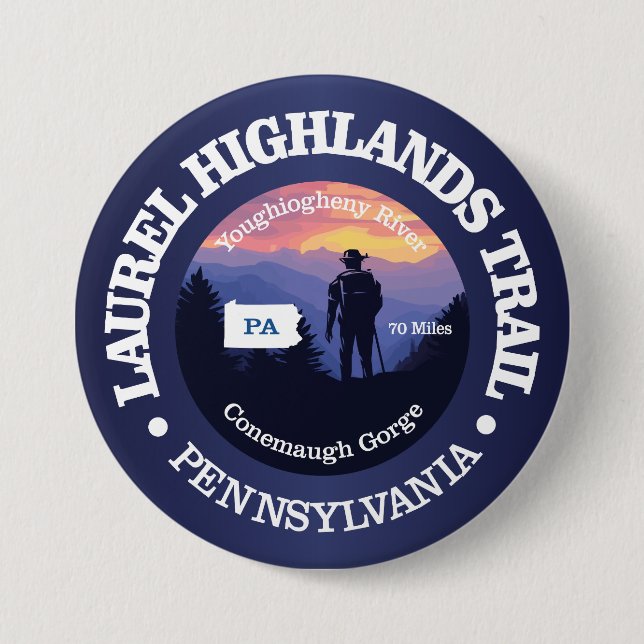 Laurel Highlands Trail (rd2) Button (Vorderseite)