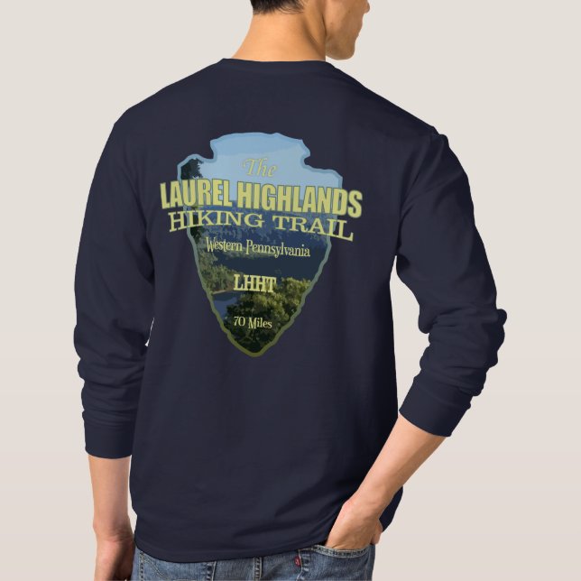 Laurel Highlands Wanderweg (Pfeilspitzen) T-Shirt (Rückseite)