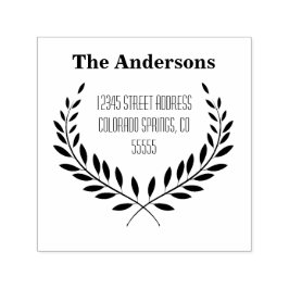 Laurel Leaf-Adresse - Selbstbewusste Briefmarke Permastempel