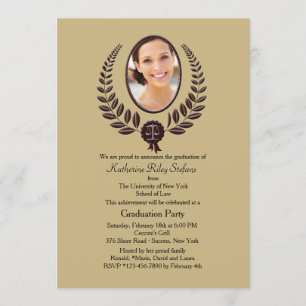 Laurel Leaf - Invitation à la graduation photo