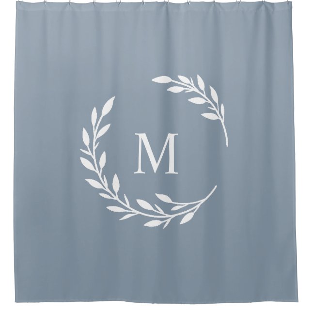 Laurel Mit Monogramm Duschvorhang (Vorderseite)