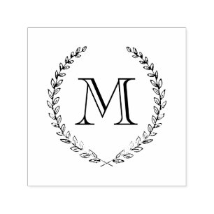 Laurel Monogram Briefmarke Permastempel