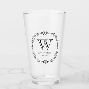 Laurel Monogram Glas