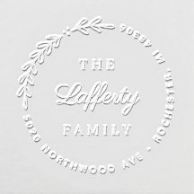 Laurel Personalisiert Family Monogram-Adresse