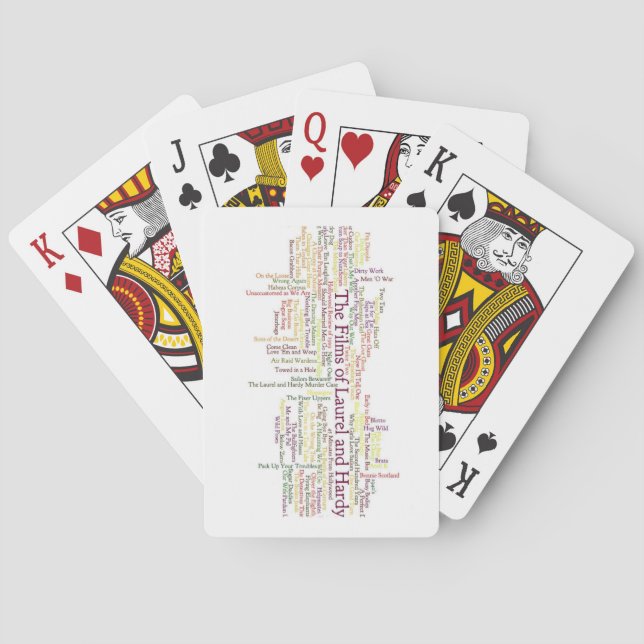 Laurel und Hardy Themed Item Spielkarten (Rückseite)
