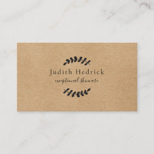 Laurel Verlasse Rustic Kraft Visitenkarte