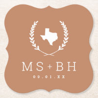 Laurel Wappen Texas Wedding Monogram | Terra Cotta