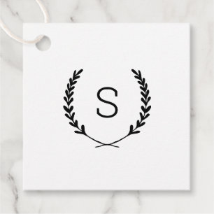 Laurel Wappen Wedding Monogram Vielen Dank für die Geschenkanhänger