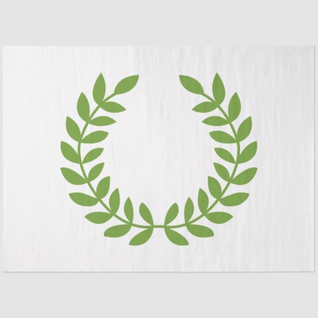 Laurel Wreath (altgriechisches Symbol) Seidenpapier (Vorderseite)