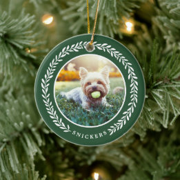 Laurel Wreath Foto Weihnachtsschmuck | Grün