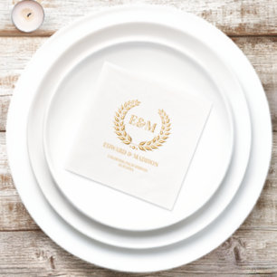 Laurel Wreath Initiales de mariage personnalisées