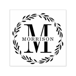 Laurel Wreath Monogram Permastempel