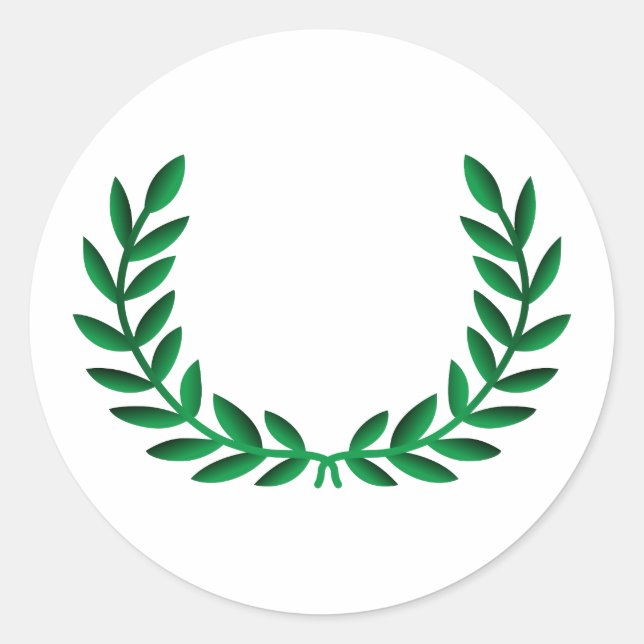 LAUREL WREATH RUNDER AUFKLEBER (Vorderseite)