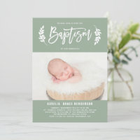 Laurel Wreath Sage Green Foto Taufe
