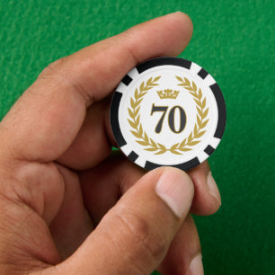Laurel Wreath und Crown 70. Geburtstag Pokerchips