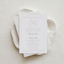 Laurel Wreath Wappen Frame Classic Formal Wedding