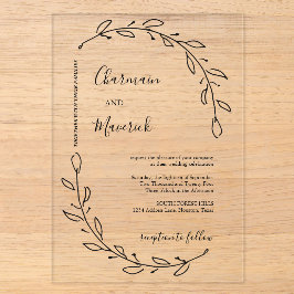 Laurel Wreath Wedding Acryleinladungen