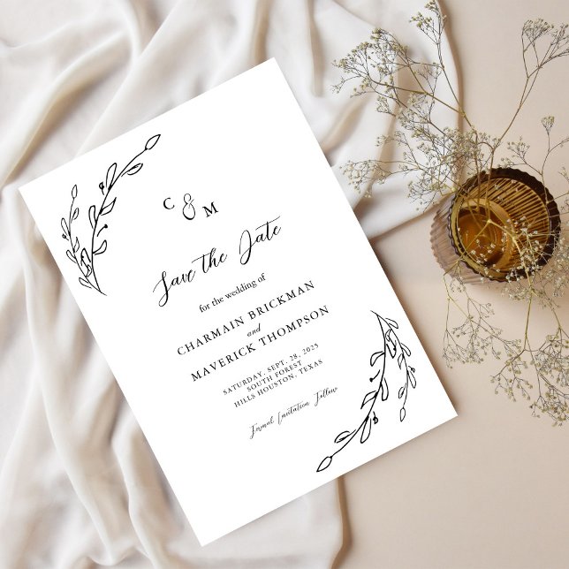 Laurel Wreath Wedding Save The Date (Von Creator hochgeladen)