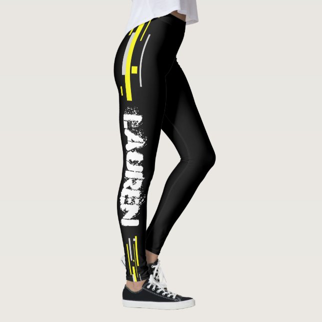 Lauren Ajoutez Votre Nom Leggings D'Art Abstrait (Droite)
