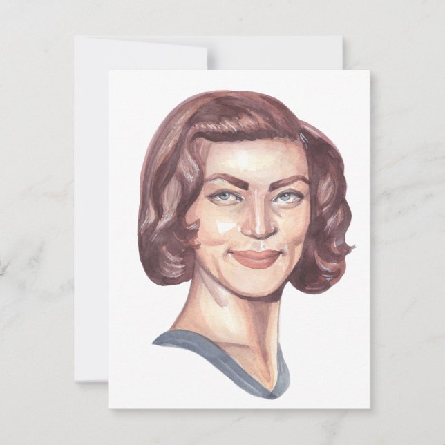 Lauren Bacall Portrait Feiertagskarte (Vorderseite)