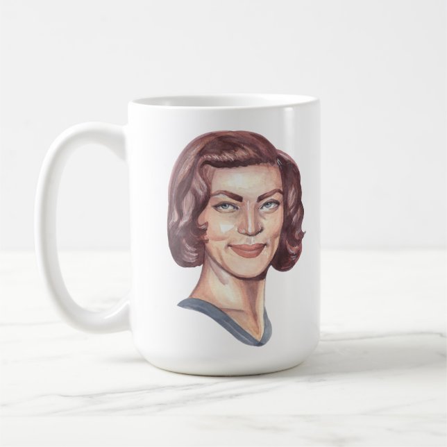 Lauren Bacall Portrait Kaffeetasse (Links)