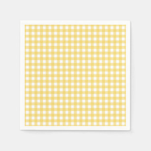 Lauren Gelbe Gingham-Papier-Serviette Serviette