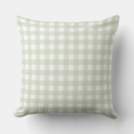 Lauren Gingham Pastel Green Kissen